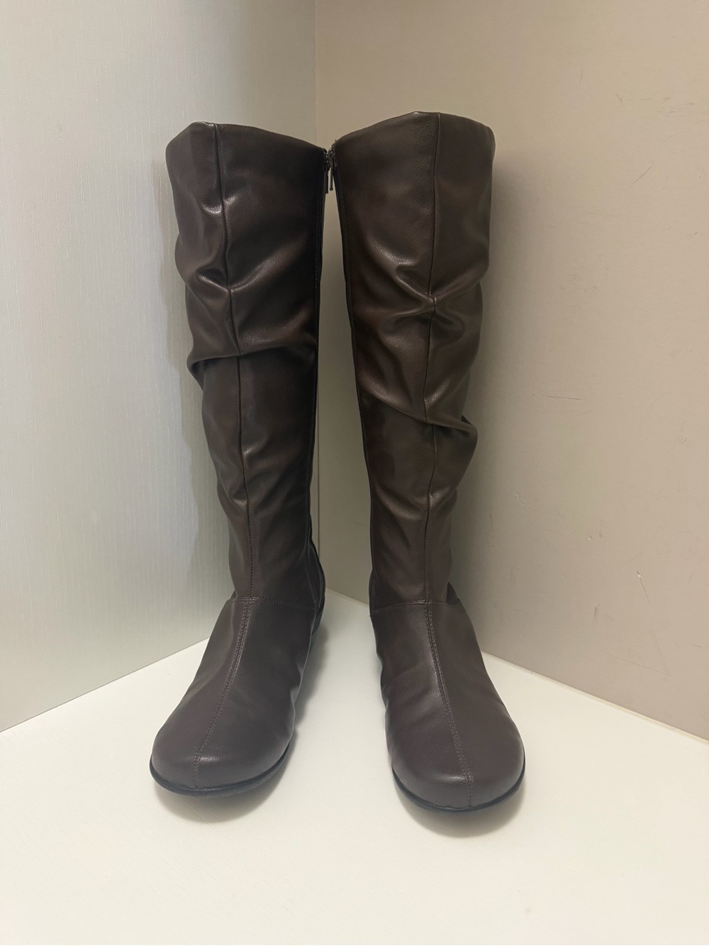 Hush Puppies Dark Brown Over-the-Knee Slouch Boots